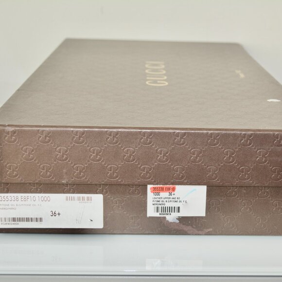 NIB GUCCI PYTHON LEATHER KNEE HIGH BOOTS - Picture 7 of 7